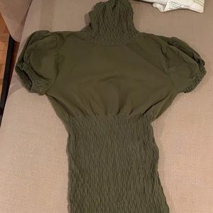 Bebe Olive green turtleneck -small